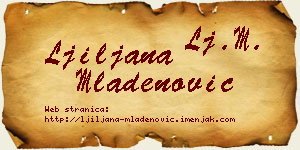 Ljiljana Mladenović vizit kartica